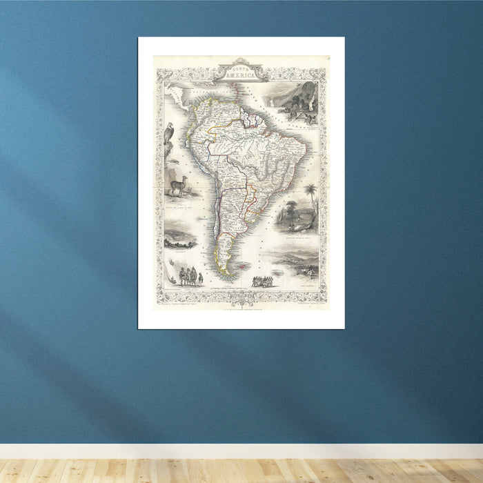 Tallis Map of South America 1850