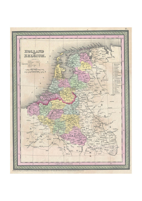 Mitchell Map of Holland and Belgium