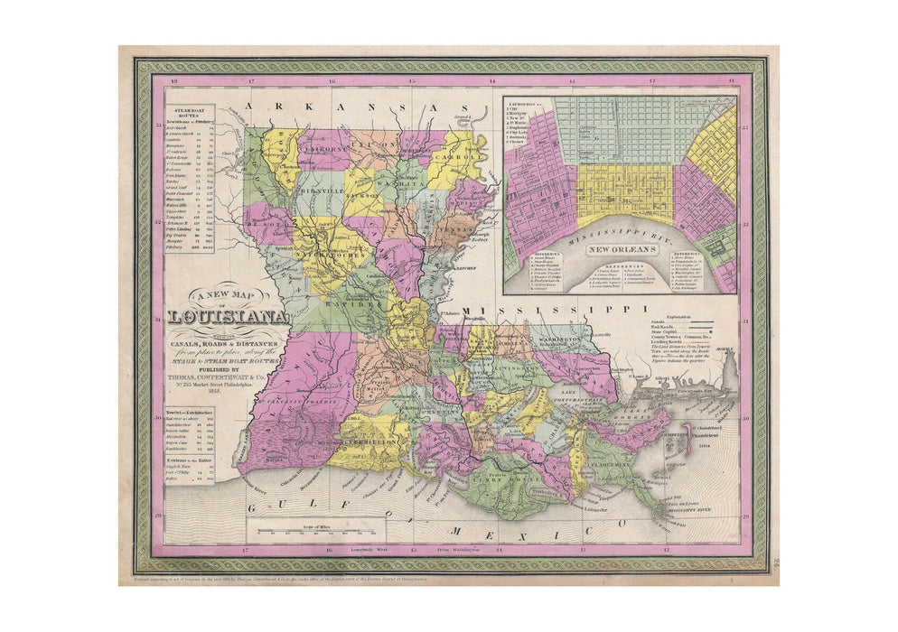 Mitchell Map of Louisiana