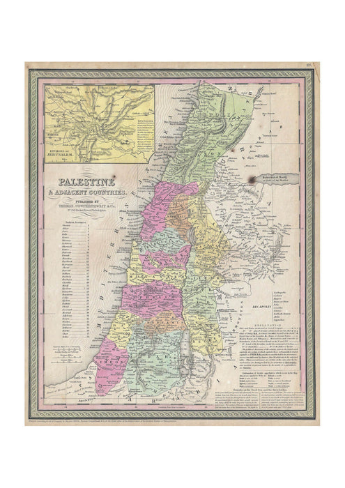 Mitchell Map of Palestine Israel and the Holy Land