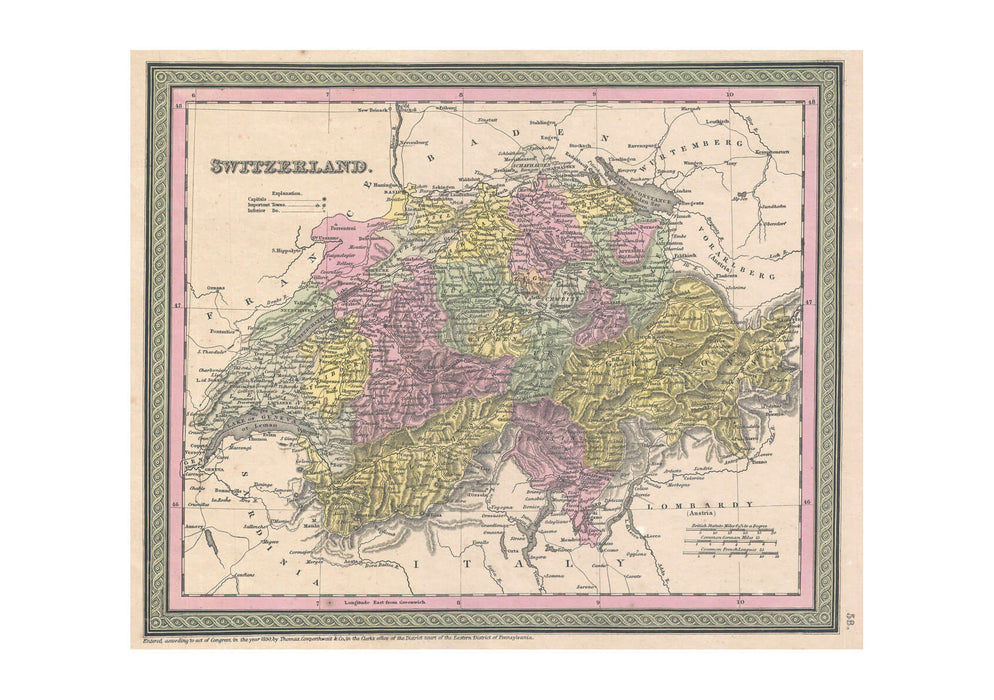 Mitchell Map of Switzerland