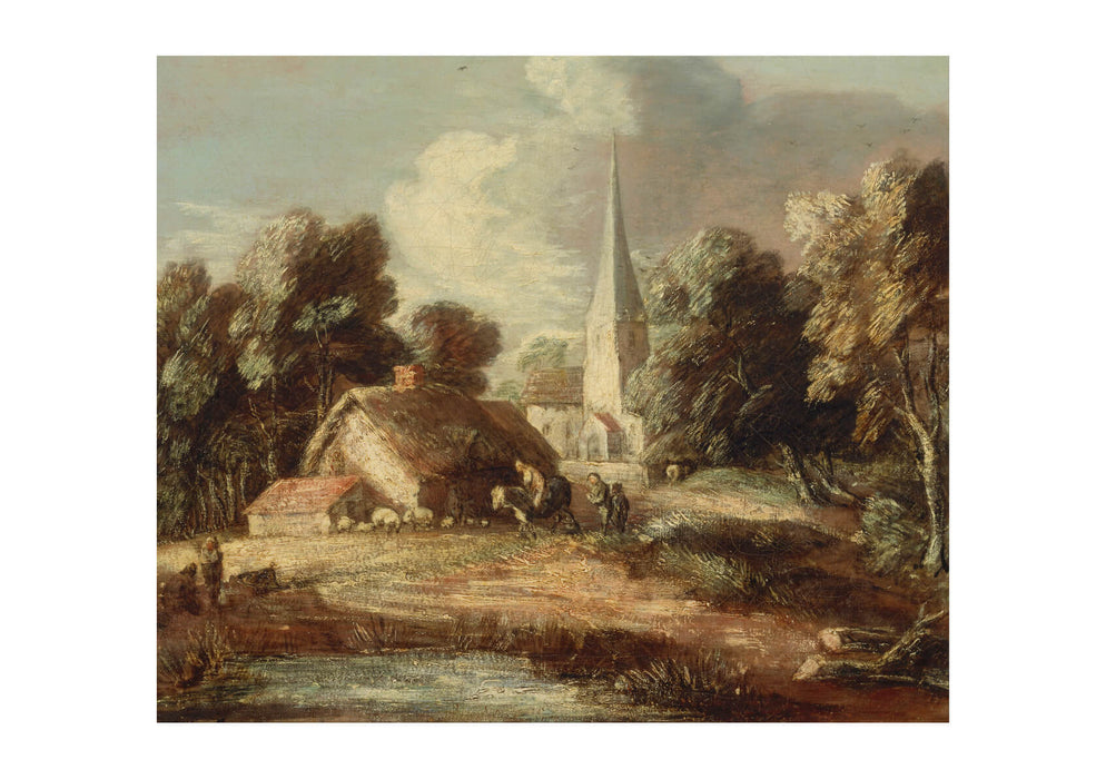 Thomas Gainsborough - Landscape with Cottage and Church