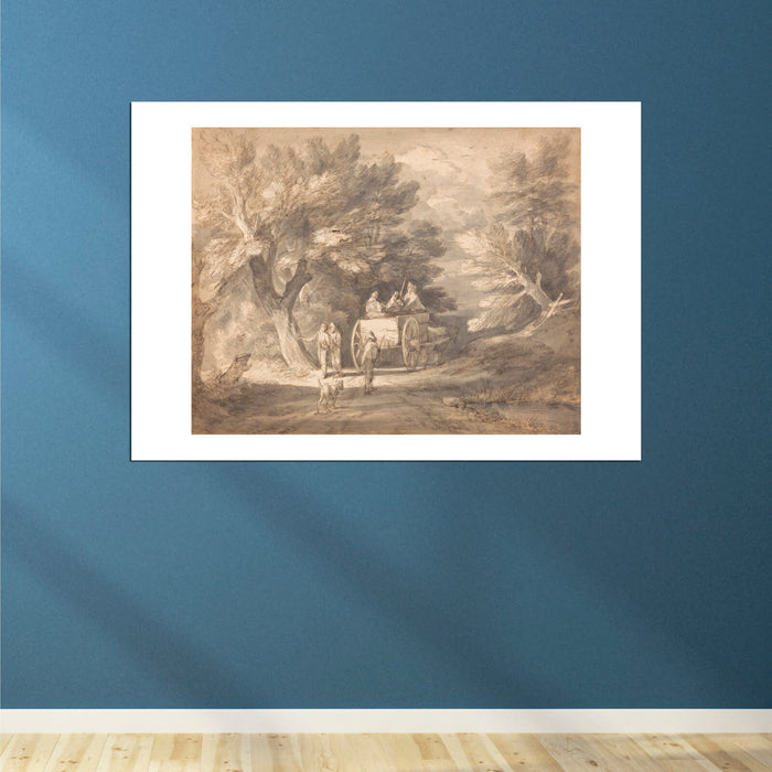 Thomas Gainsborough - Wooded Landscape with Country Cart and Figures