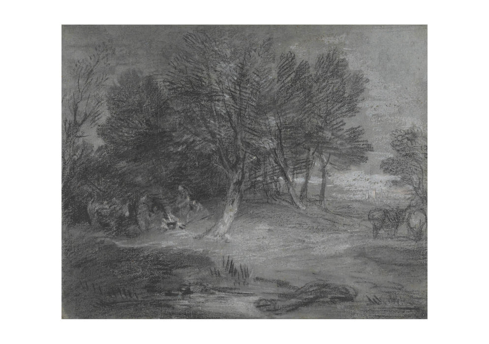 Thomas Gainsborough - Wooded Landscape with Gypsy Encampment