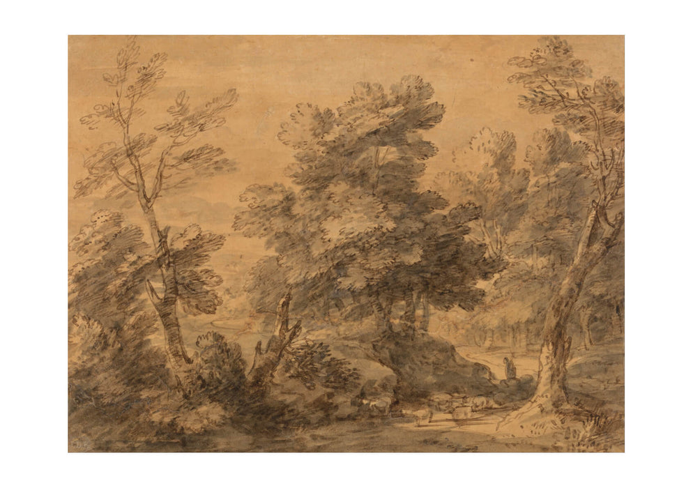 Thomas Gainsborough - Wooded Landscape with Shepherd and Sheep
