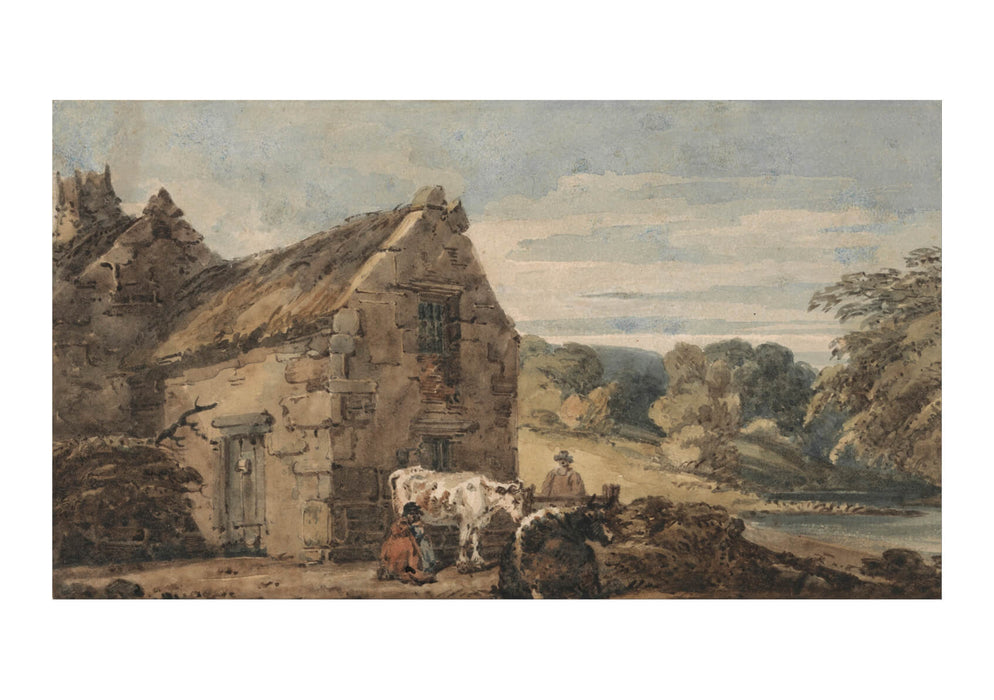 Thomas Girtin - Cottage near Newcastle Northumberland