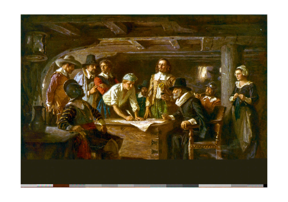 Thomas Moran - The Mayflower Compact