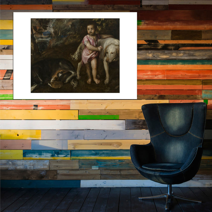 Titian - Boy with Dogs in a Landscape