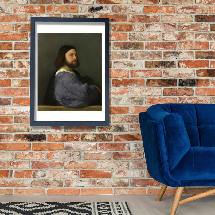 Titian - Portrait of a man with a quilted sleeve