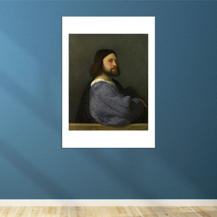 Titian - Portrait of a man with a quilted sleeve
