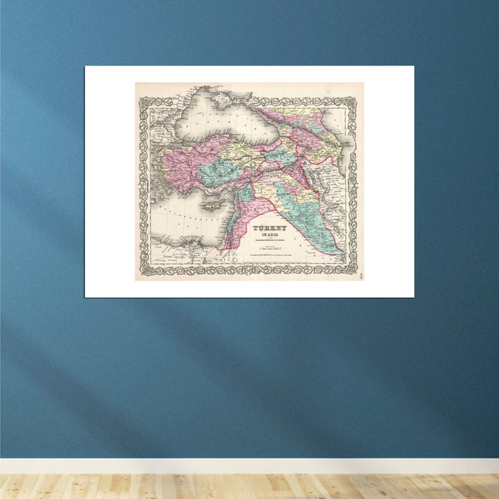 Turkey, Iraq and Syria Map Colton 1855