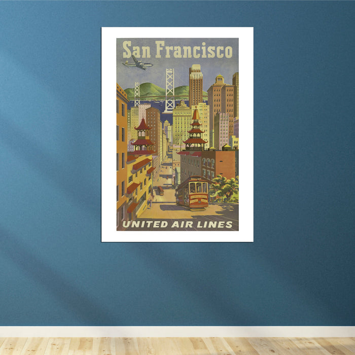 United Air Lines San Francisco Cityscape