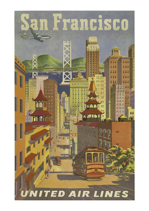 United Air Lines San Francisco Cityscape