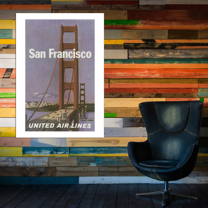 United Air Lines San Francisco Golden Gate Bridge