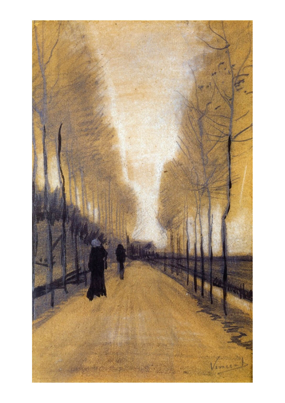 Vincent Van Gogh - Alley Bordered by Trees, 1884 — Spiffing Prints