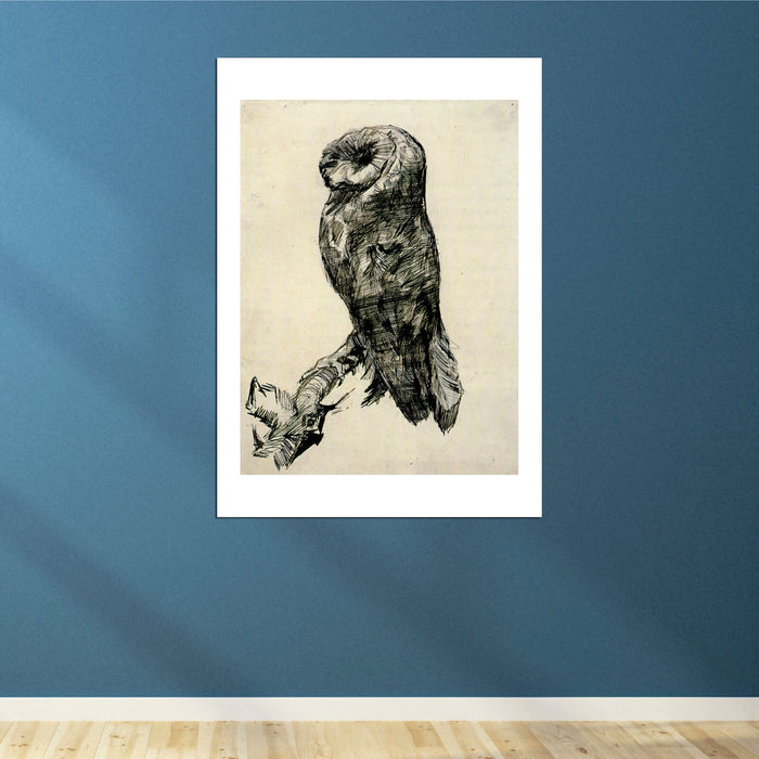 Vincent Van Gogh - Barn Owl Viewed from the Side, 1887