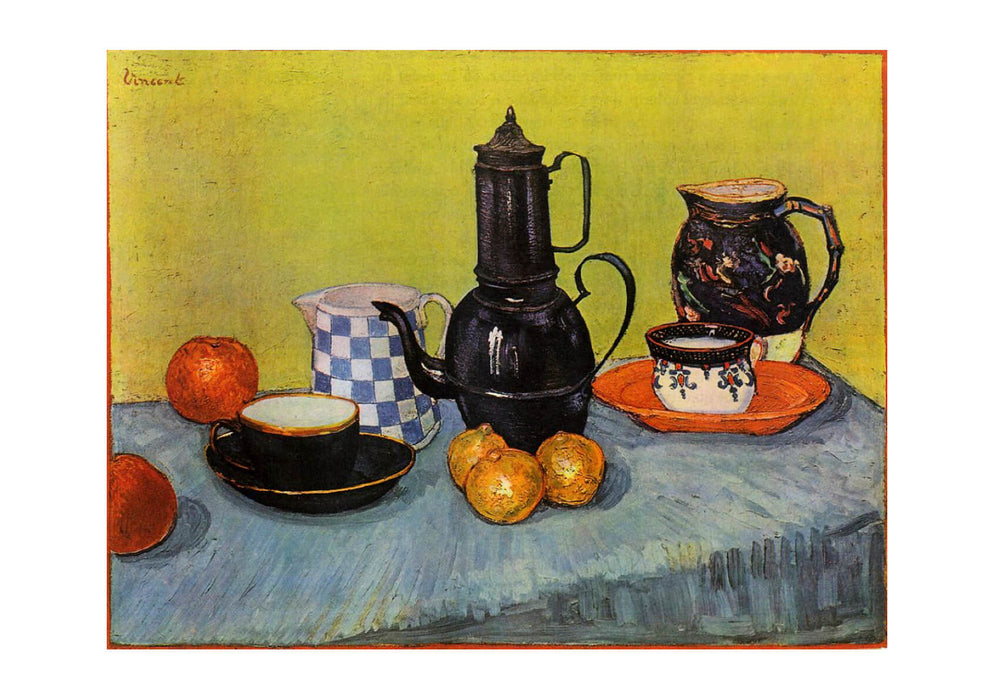 Vincent Van Gogh - Blue Enamel Coffeepot, Earthenware and Fruit