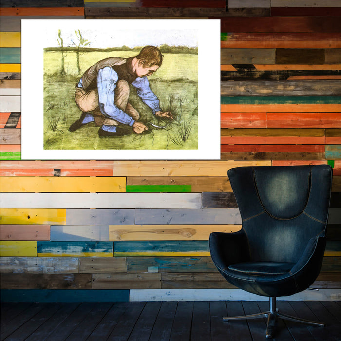 Vincent Van Gogh - Boy Cutting Grass with a Sickle, 1981