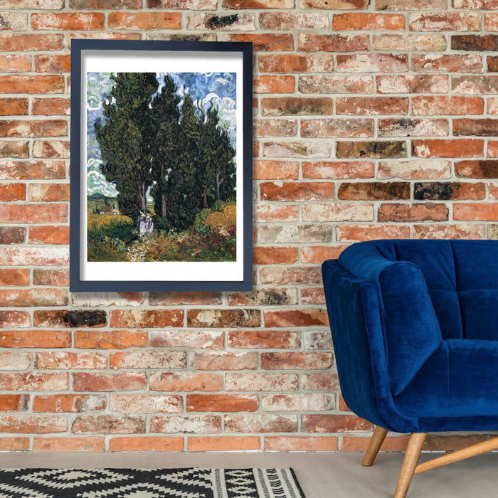 Vincent Van Gogh - Cypresses with Two Women, 1889