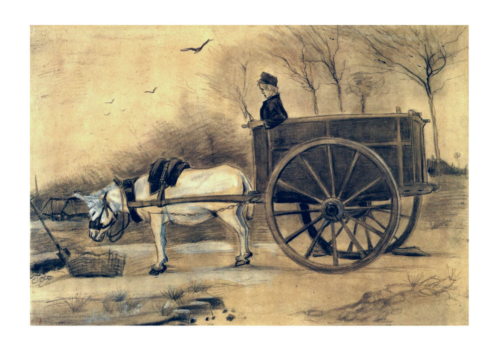 Vincent Van Gogh - Donkey and Cart