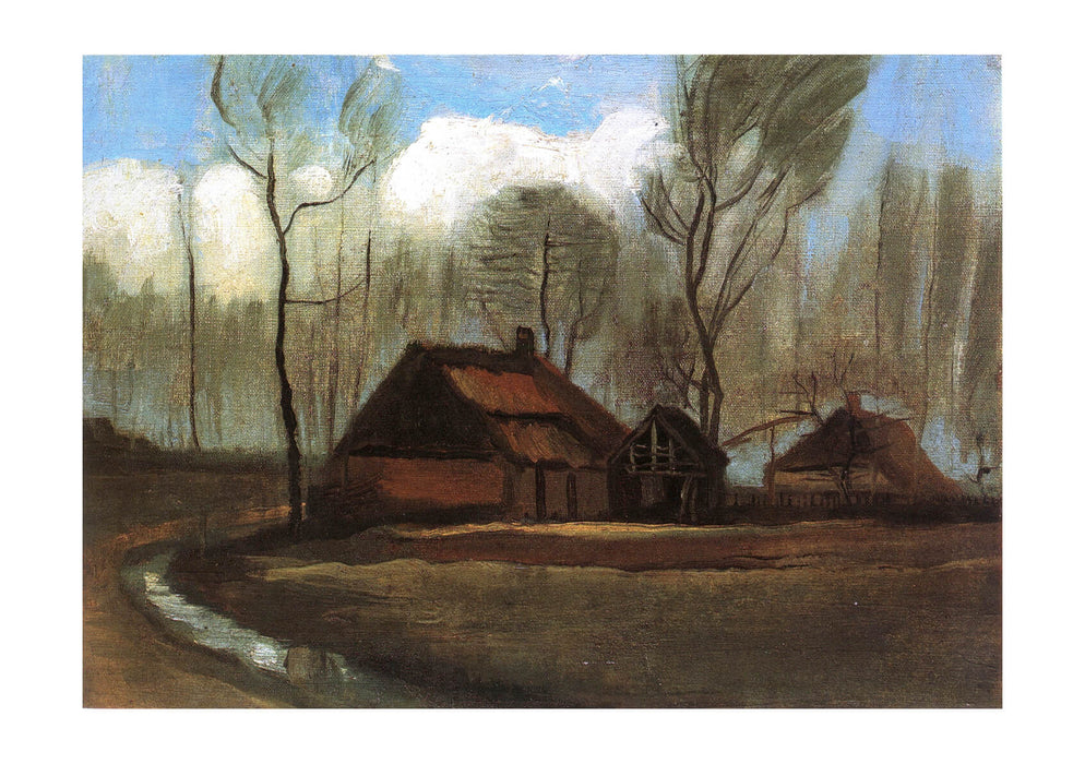 Vincent Van Gogh - Farmhouses among Trees, 1883