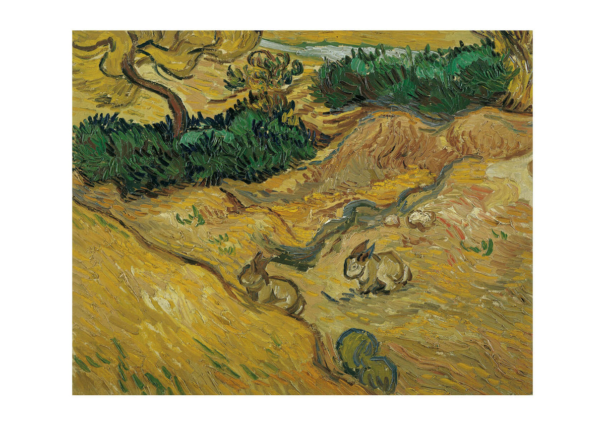 Vincent Van Gogh - Field with Two Rabbits, 1889 — Spiffing Prints