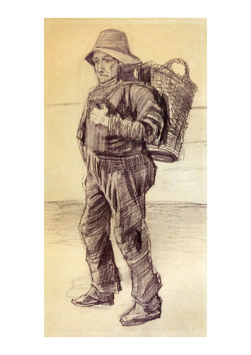 Vincent Van Gogh - Fisherman with Basket on his Back, 1882