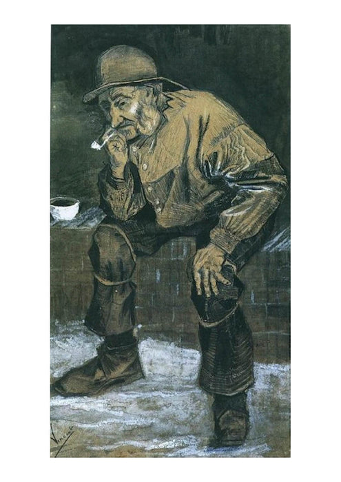 Vincent Van Gogh - Fisherman with Souwester, Sitting with Pipe, 1883