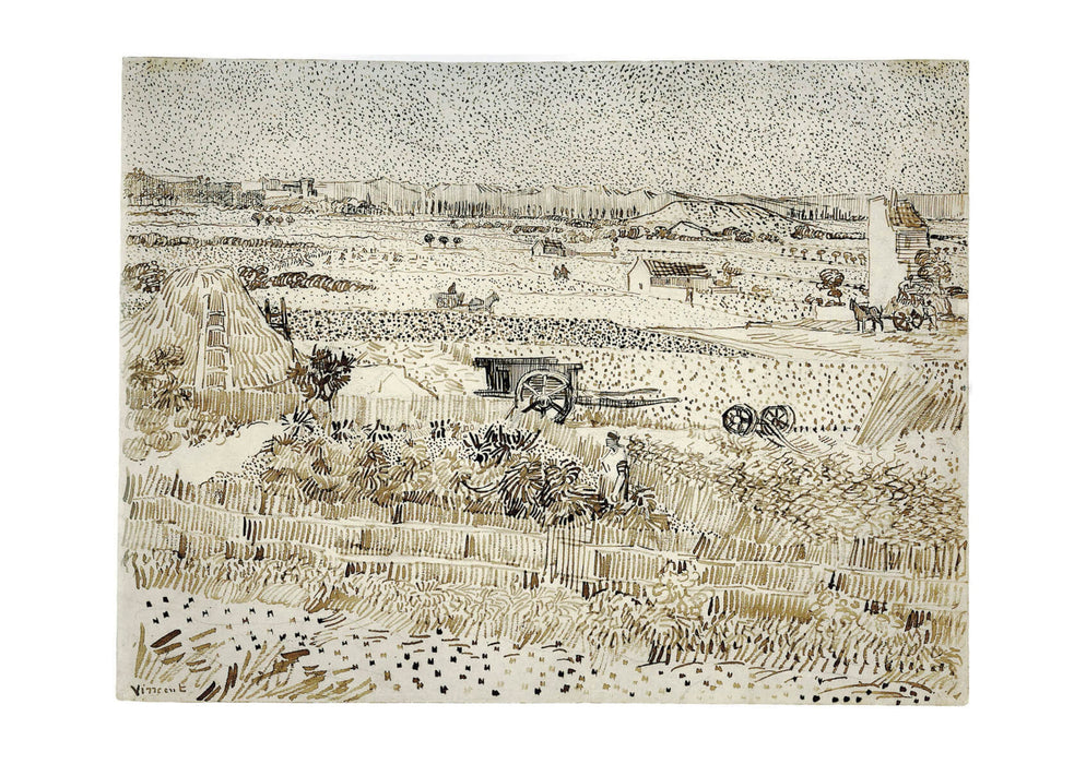 Vincent Van Gogh - Harvest - The Plain of La Crau, 1888