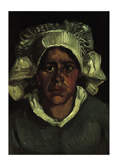 Vincent Van Gogh - Head of a Peasant Woman in a White Bonnet, 1885