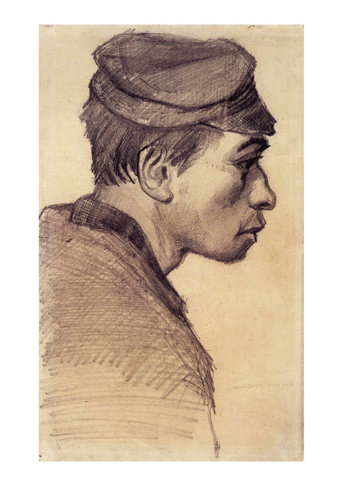 Vincent Van Gogh - Head of a Young Man, 1885