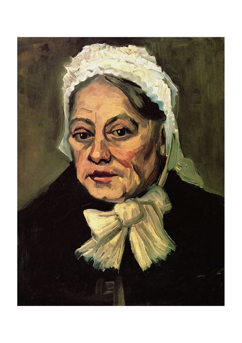 Vincent Van Gogh - Head of an Old Woman in a White Cap, 1885