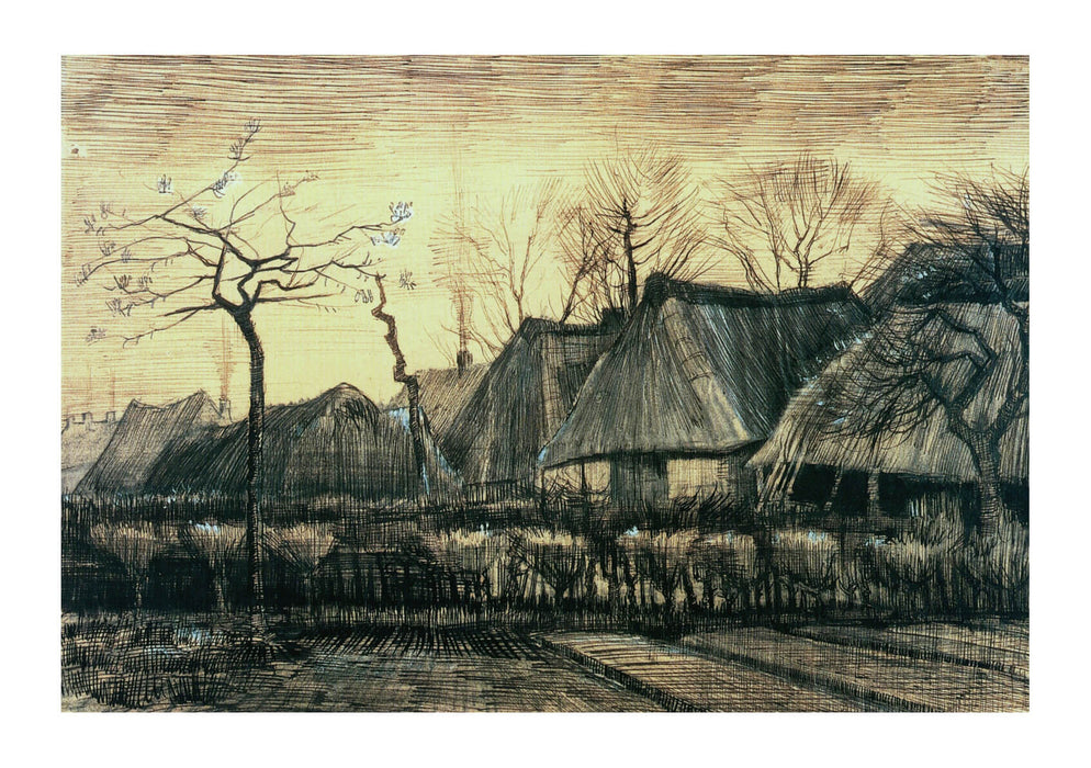 Vincent Van Gogh - Houses with Thatched Roofs, 1884