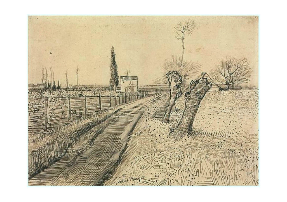 Vincent Van Gogh - Landscape with Path and Pollard Trees, 1888
