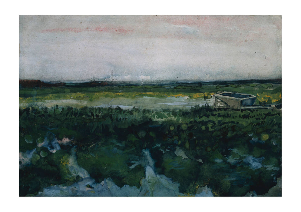 Vincent Van Gogh - Landscape with Wheelbarrow, 1883