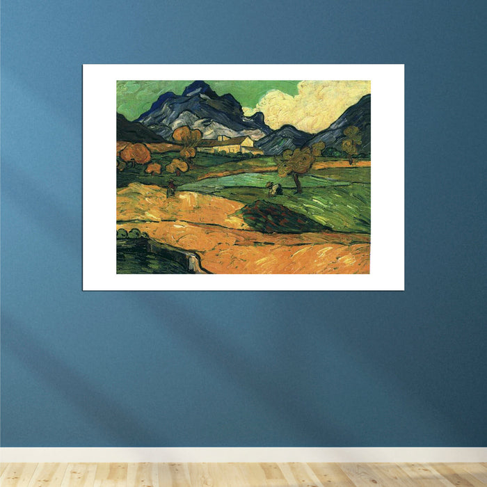 Vincent Van Gogh - Le Mont Gaussier with the Mas de Saint-Paul