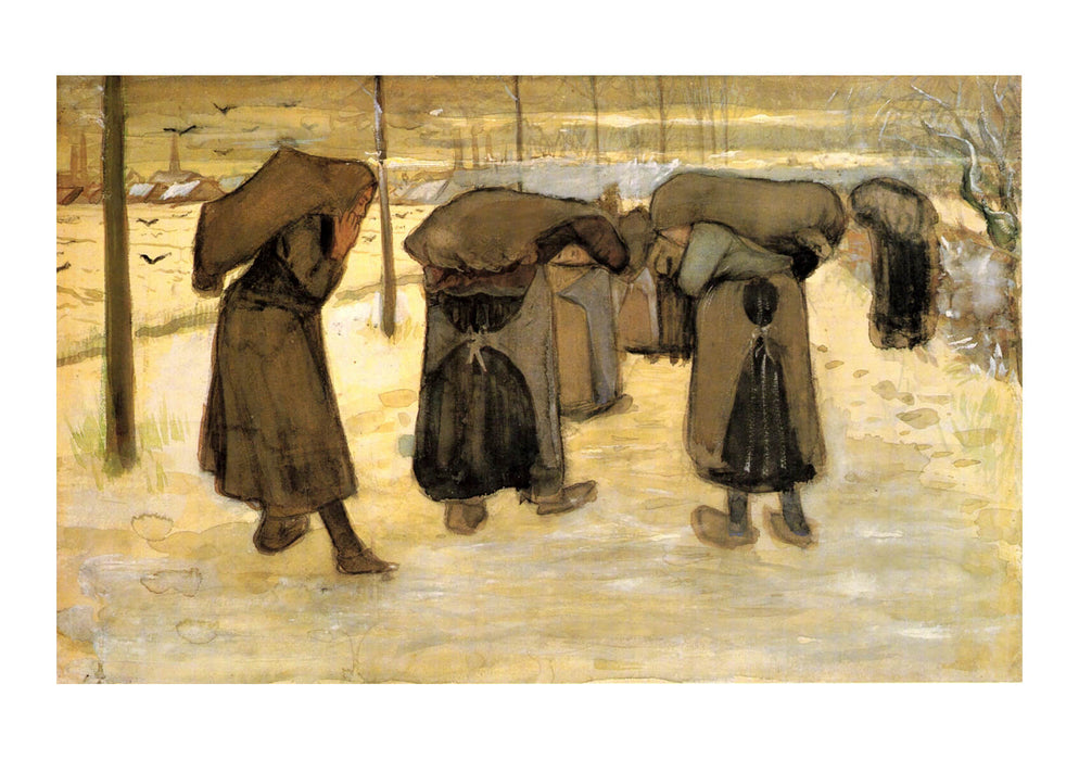 Vincent Van Gogh - Miners' Wives Carrying Sacks of Coal, 1882