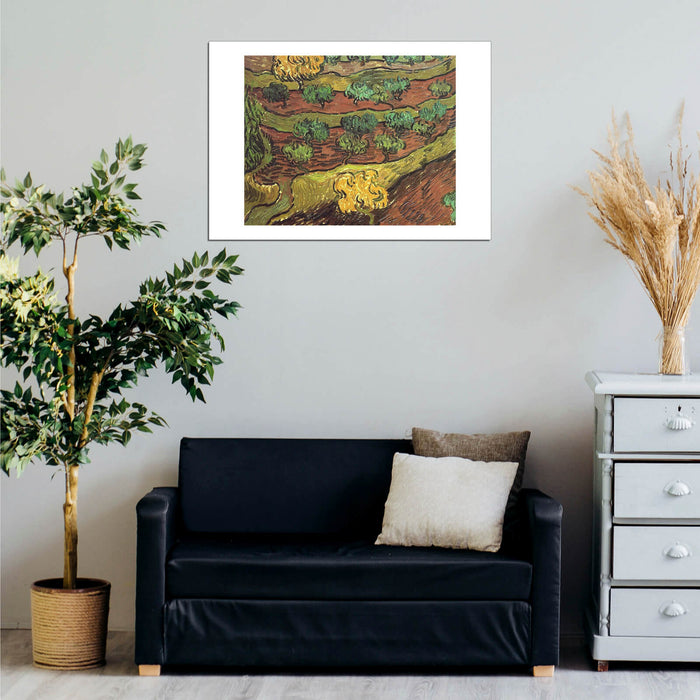 Vincent Van Gogh - Olive Trees against a Slope of a Hill, 1889