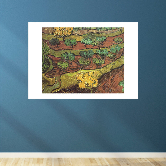Vincent Van Gogh - Olive Trees against a Slope of a Hill, 1889