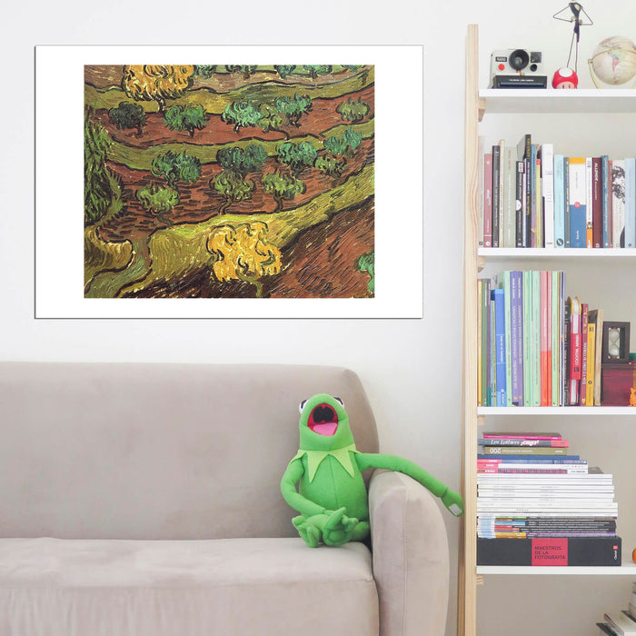 Vincent Van Gogh - Olive Trees against a Slope of a Hill, 1889