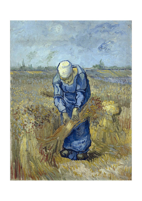 Vincent Van Gogh - Peasant Woman Binding Sheaves (after Millet), 1889