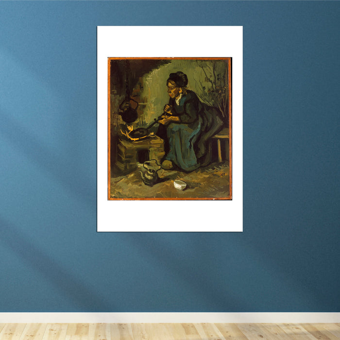 Vincent Van Gogh - Peasant Woman Cooking by a Fireplace, 1885