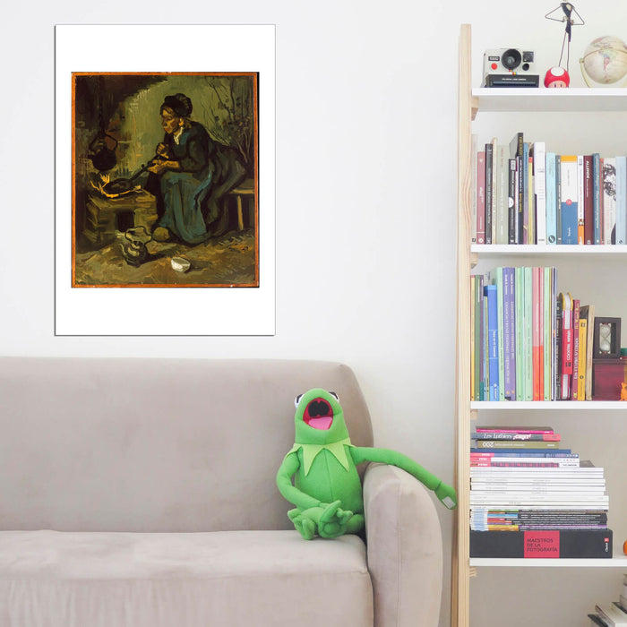 Vincent Van Gogh - Peasant Woman Cooking by a Fireplace, 1885