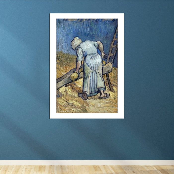 Vincent Van Gogh - Peasant Woman Cutting Straw (after Millet), 1889