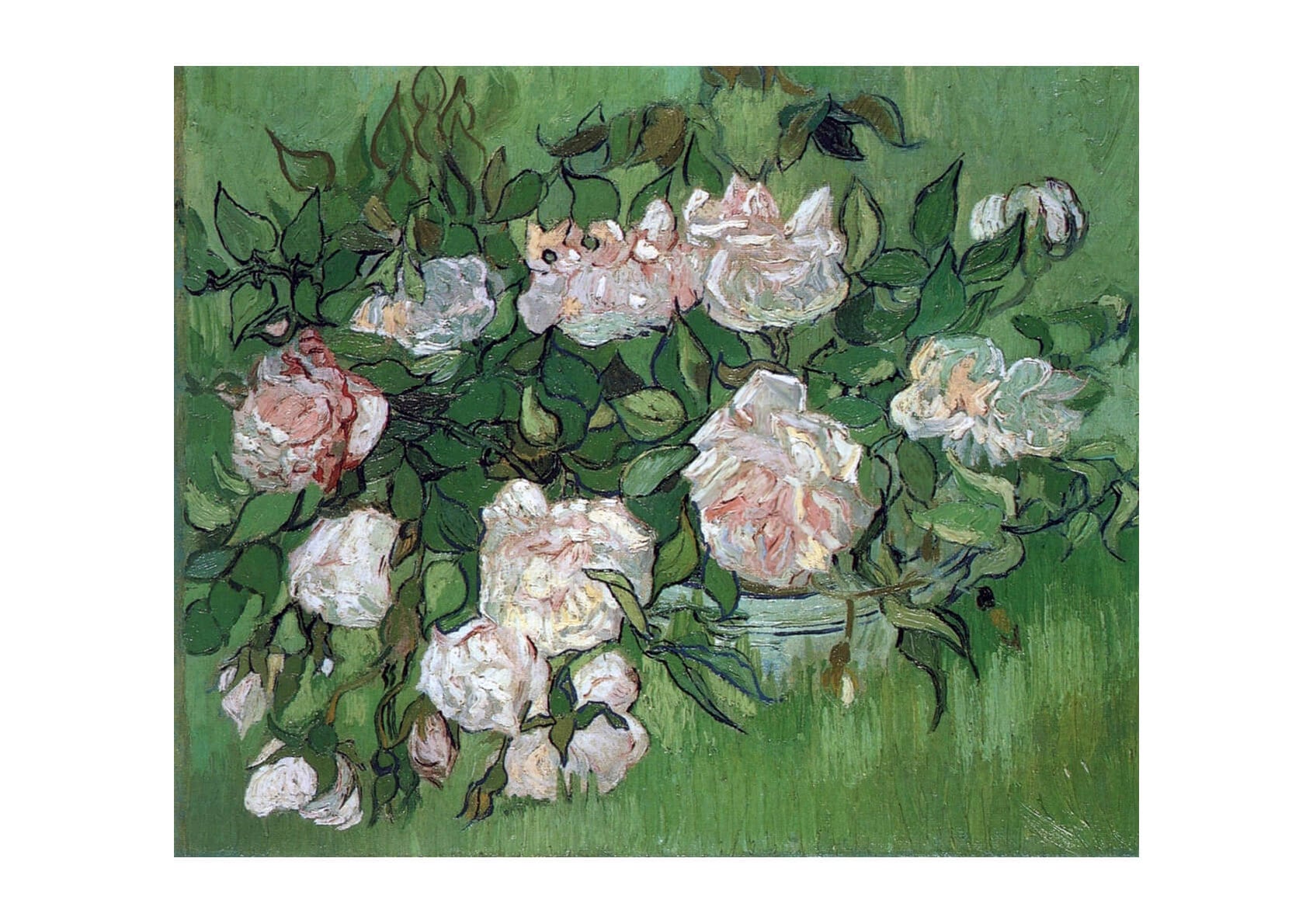 Pink Roses Vincent Vincent Van Gogh - Pink Roses, 1890 — Spiffing Prints