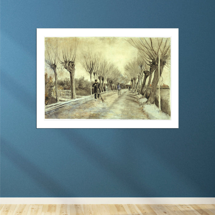 Vincent Van Gogh - Road with Pollarded Willows and a Man