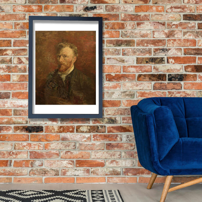 Vincent Van Gogh - Self Portrait with Pipe and Glass, 1887