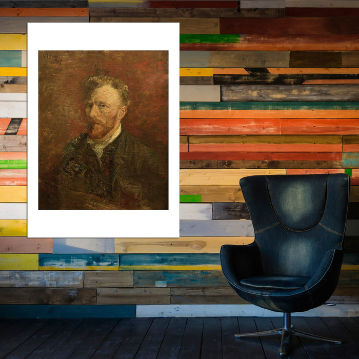 Vincent Van Gogh - Self Portrait with Pipe and Glass, 1887