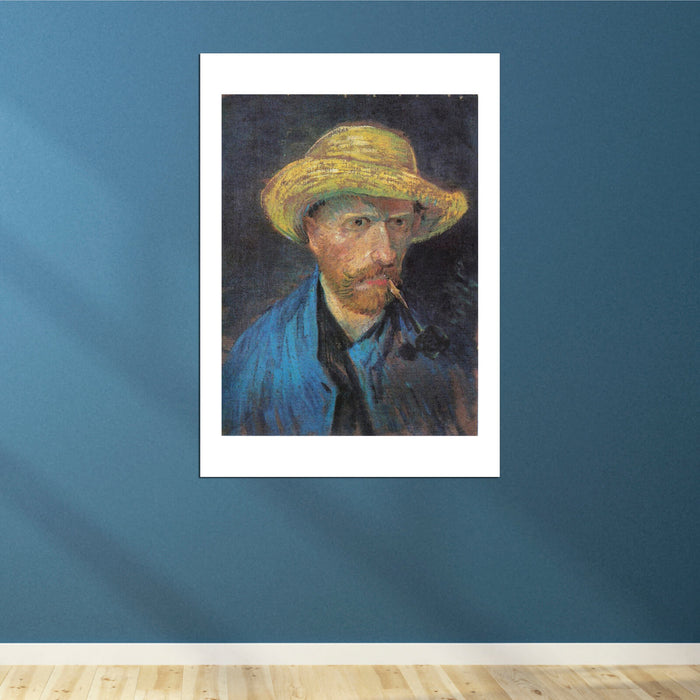 Vincent Van Gogh - Self Portrait with Pipe and Straw Hat, 1887