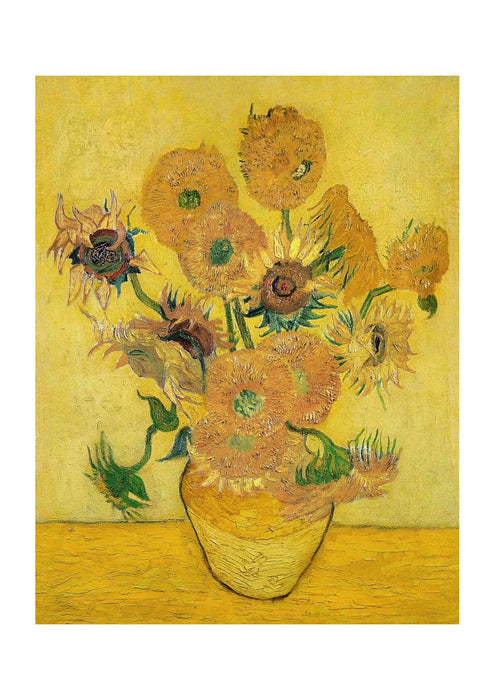 Vincent Van Gogh - Still Life - Vase with Fifteen Sunflowers Yellow